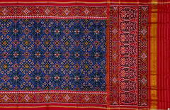 Navy Blue Semi Patan Saree