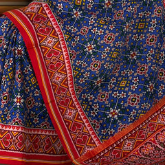 Navy Blue Semi Patan Saree