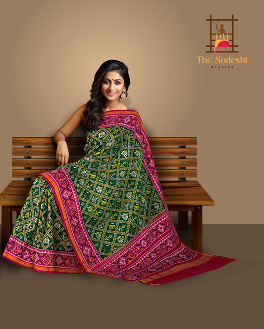 Green Semi Patan Saree