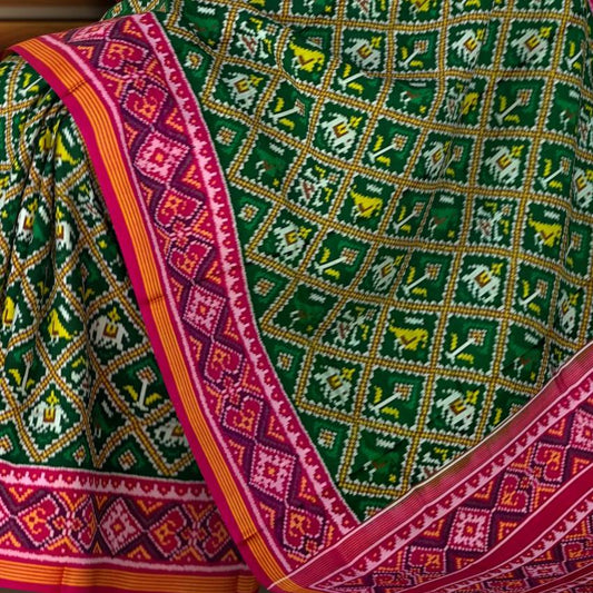 Green Semi Patan Saree