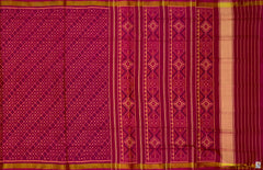 Pink Red Regular Rajkot Patola Saree