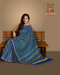 Green Blue Chanda Bhat Regular Rajkot Patola Saree