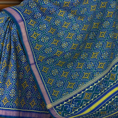 Green Blue Chanda Bhat Regular Rajkot Patola Saree