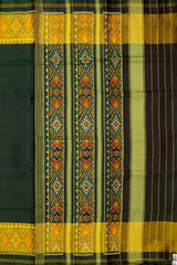 Bottle Green Galo Regular Rajkot Patola Saree