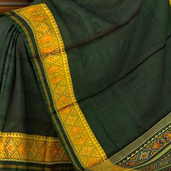 Bottle Green Galo Regular Rajkot Patola Saree