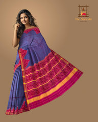 Sky Blue Galo Temini Patti Jari Regular Rajkot Patola Saree