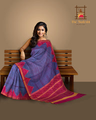 Sky Blue Galo Temini Patti Jari Regular Rajkot Patola Saree