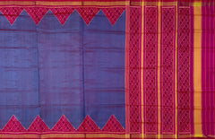 Sky Blue Galo Temini Patti Jari Regular Rajkot Patola Saree