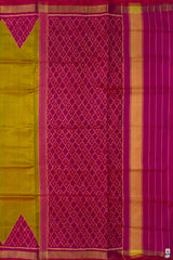 Lemon Yellow Galo Temini Patti Jari Regular Rajkot Patola Saree