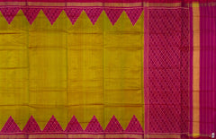 Lemon Yellow Galo Temini Patti Jari Regular Rajkot Patola Saree