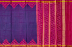 Dark Lavender Galo Temini Patti Jari Regular Rajkot Patola Saree