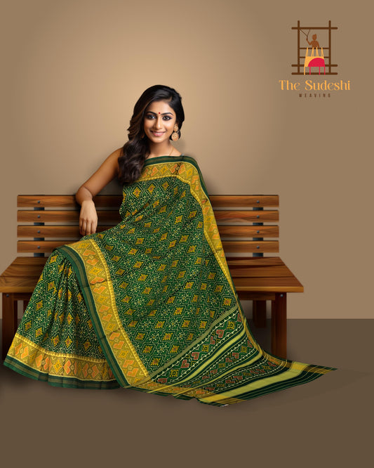 Green Pan Chanda Regular Rajkot Patola Saree
