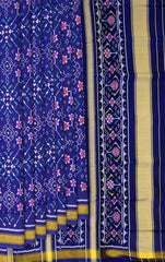 Blue Floral Navratna Regular Rajkot Patola Saree