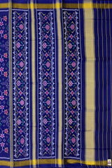 Blue Floral Navratna Regular Rajkot Patola Saree