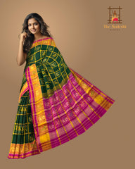 Green Check Jari Checks Saree