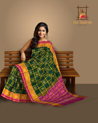 Green Check Jari Checks Saree