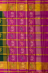 Green Check Jari Checks Saree