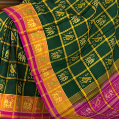 Green Check Jari Checks Saree