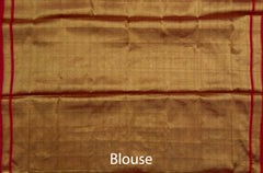 Green Brown Yellow Tissue Navratna Saree