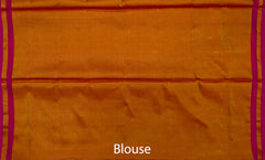 Reddish Orange Tissue Hathi Popat Saree