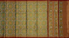 Green Tissue Full Navratna Morpinch Saree