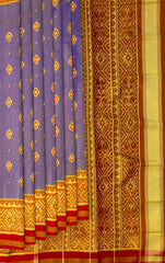 Blue Tissue Full Lavender Butta Saree