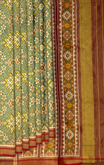 Green Tissue Full Navratna Light Green Saree