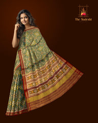 Green Tissue Full Navratna Light Green Saree