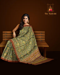 Green Tissue Full Navratna Light Green Saree