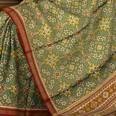 Green Tissue Full Navratna Light Green Saree