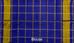 Blue Green Jari Checks Saree