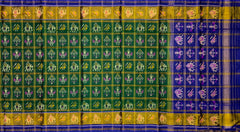 Blue Green Jari Checks Saree