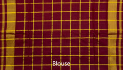 Maroon Jari Checks Saree