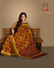 Maroon Jari Checks Saree