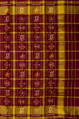 Maroon Jari Checks Saree