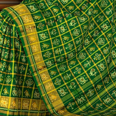 Green Jari Checks Saree