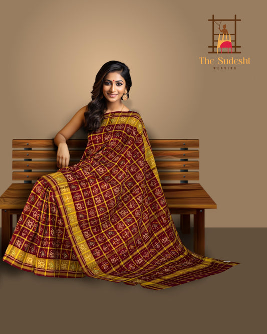 Red Jari Checks Saree