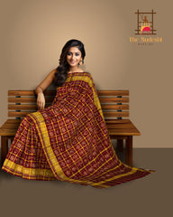 Red Jari Checks Saree