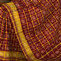 Red Jari Checks Saree