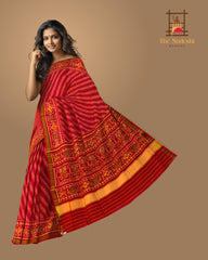 Red Gajri Laheriya Regular Rajkot Patola Saree