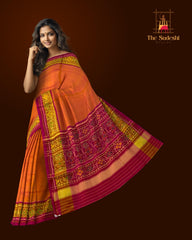 Orange Mustard Galo Regular Rajkot Patola Saree