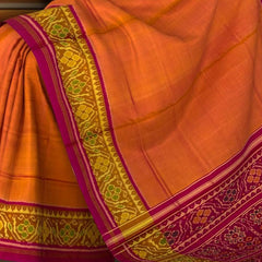 Orange Mustard Galo Regular Rajkot Patola Saree