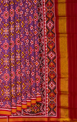 Violet Purple Navratna Semi Patan Saree