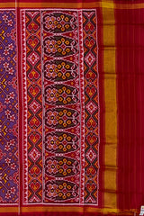 Violet Purple Navratna Semi Patan Saree