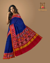 Blue Navy Galo Semi Patan Saree