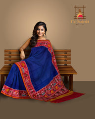 Blue Navy Galo Semi Patan Saree