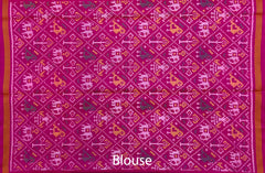 Green Pink Bottle Green Skirt Semi Patan Saree