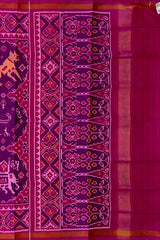 Red Blue Pink Ringni Tal Chabdi Semi Patan Saree