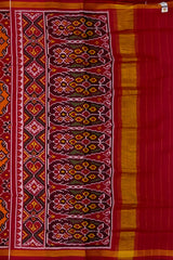 Mixed Orange Tal 8 Figure Semi Patan Saree