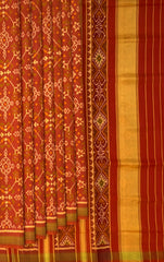 Rust and Orange Manekchowk Patola Saree